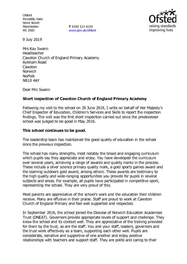 thumbnail of Ofsted Report July 2019